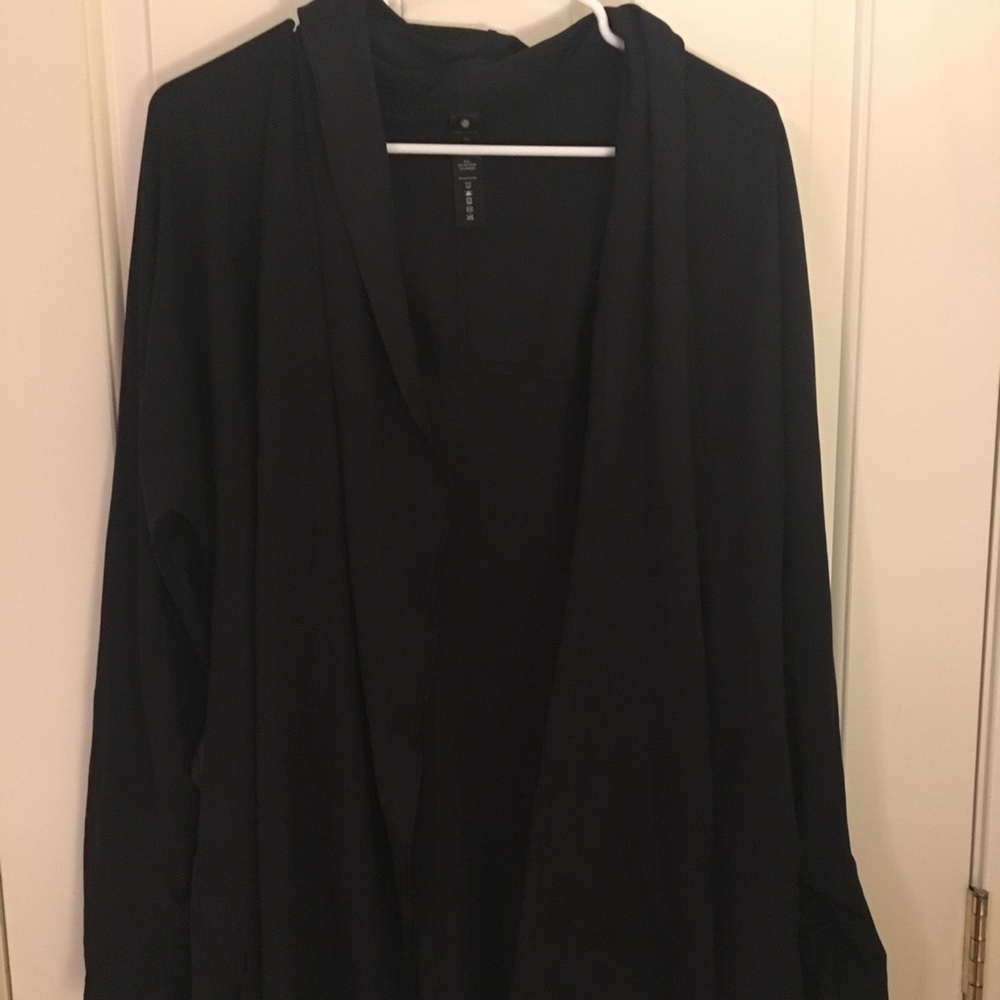Black yoga wrap/open front cardigan